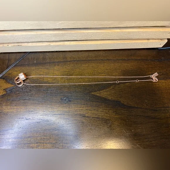 Coach Rose Gold 3-Ring Necklace - Picture 5 of 6